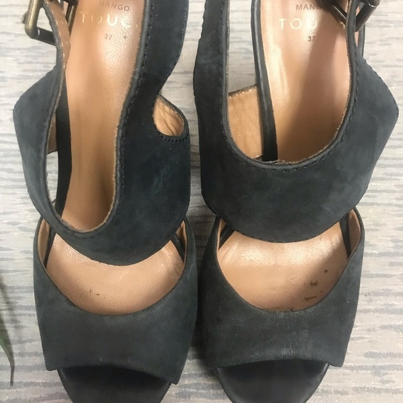 Mango Touch Snake Skin Sandal Heel - Picture 2 of 6